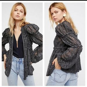 NWOT 🌸 FREE PEOPLE  LACE SHIRT/JACKET